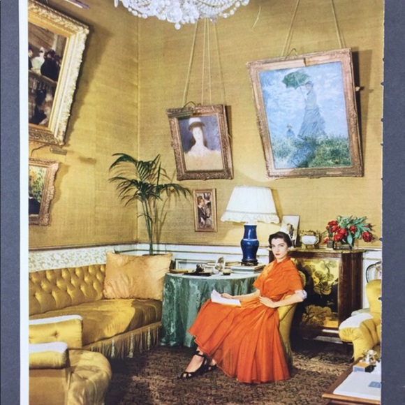 ! 1 Page/2 Sides from 1951 VTG Photography Book, Model on Park Ave., Paris Apt - Picture 2 of 4